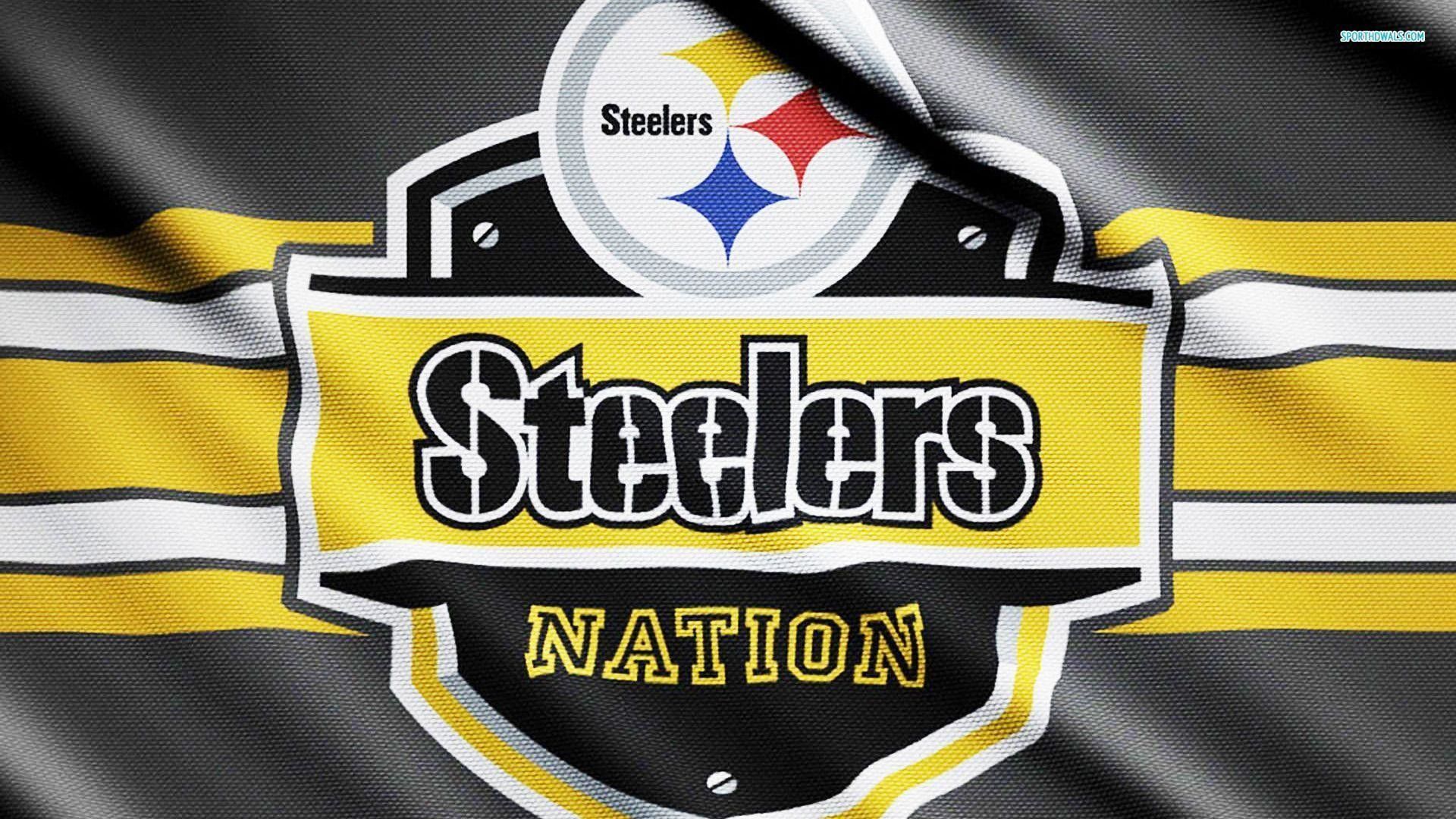 Bandiera logo Steelers Nation, 1920x1080 Full HD 1080p, Desktop
