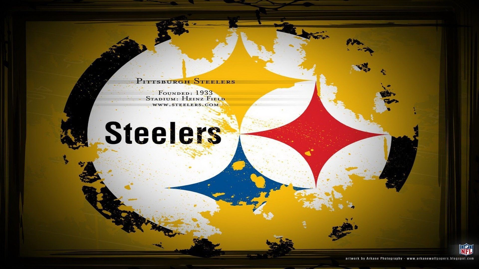 Logo Steelers giallo nero, 1920x1080 Full HD, Desktop
