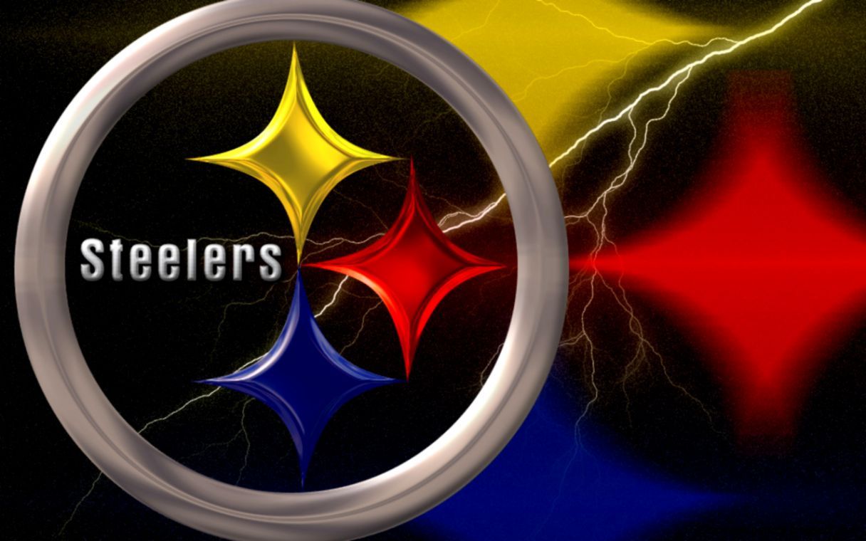 Logo astratto Steelers con fulmini, 1216x760 HD, Desktop