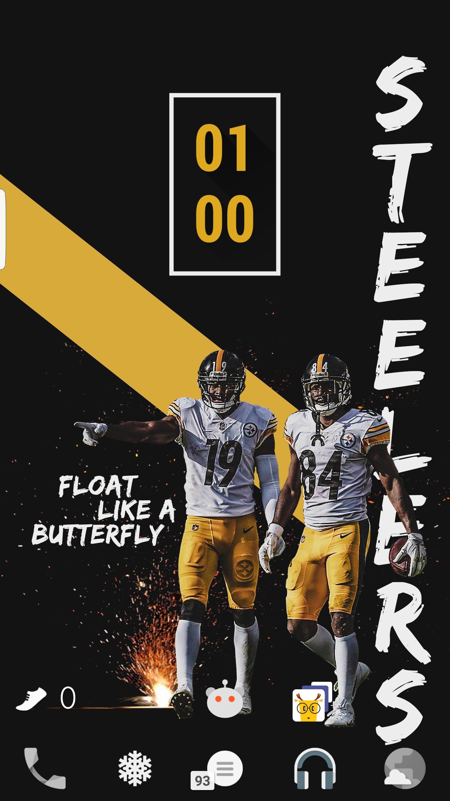 Giocatori football Steelers astratto, 1440x2560 Verticale, Telefono
