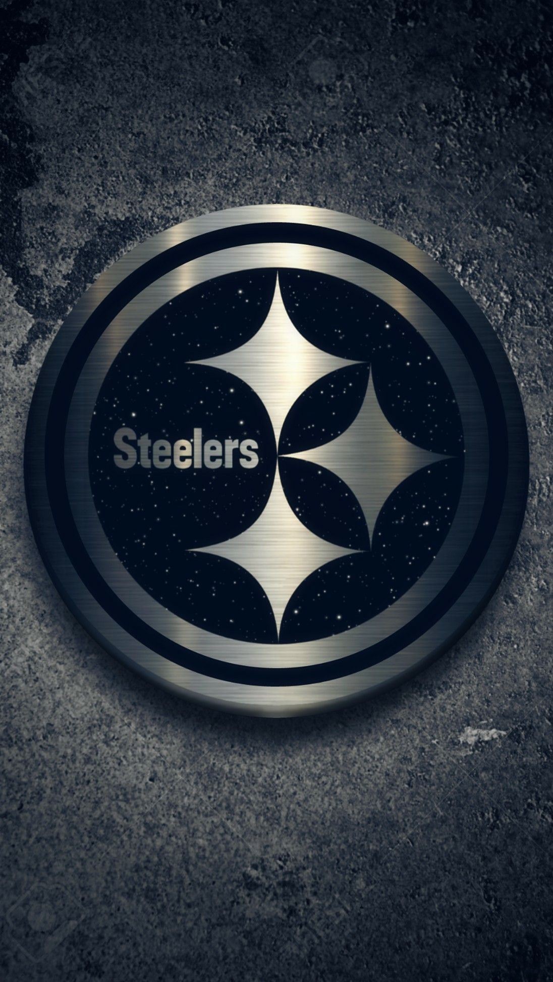 Logo metallico Pittsburgh Steelers, NFL, 1096x1945 Full HD Verticale, iPhone