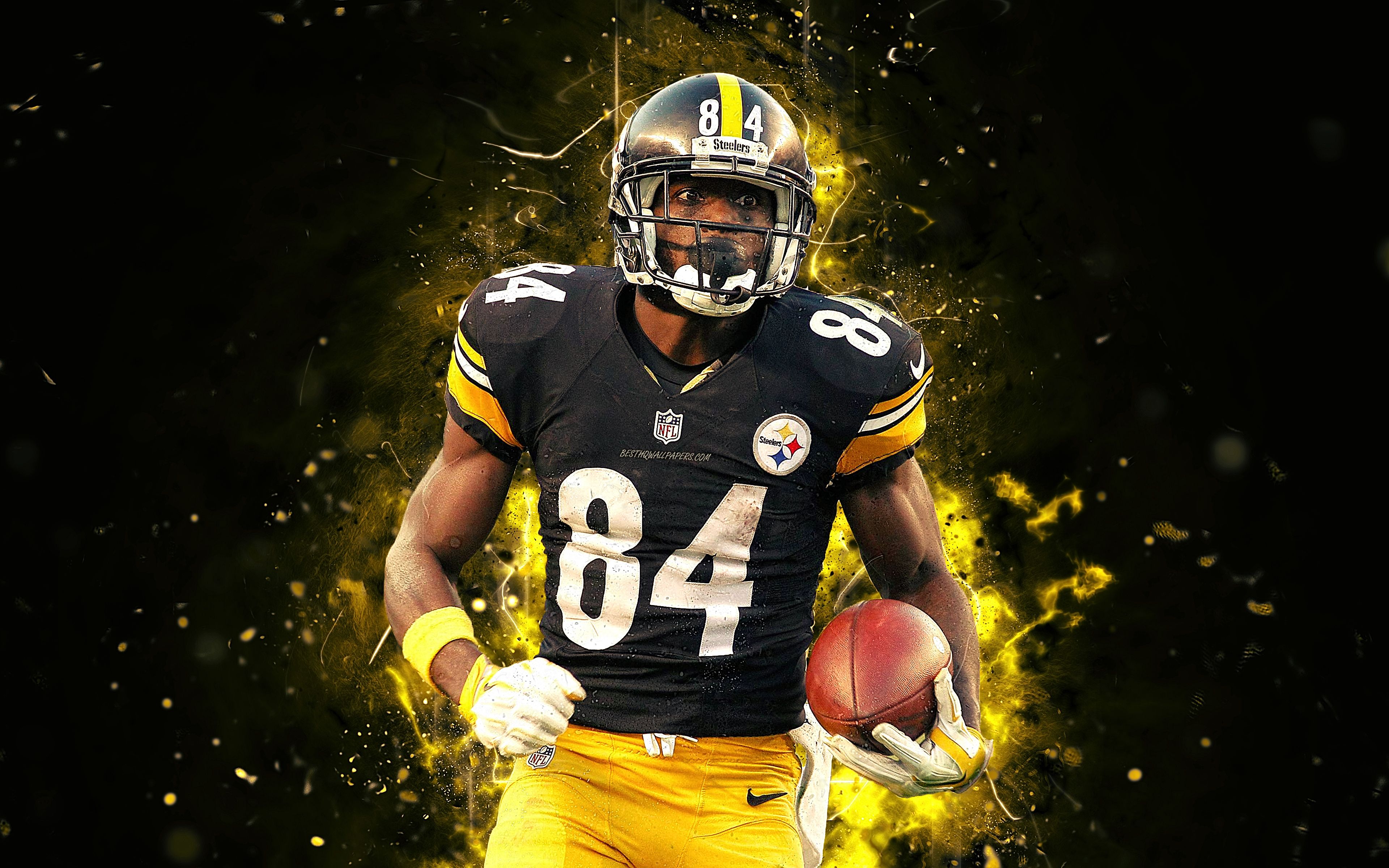 Giocatore football americano Steelers astratto, 3840x2400 UHD, PC 4K