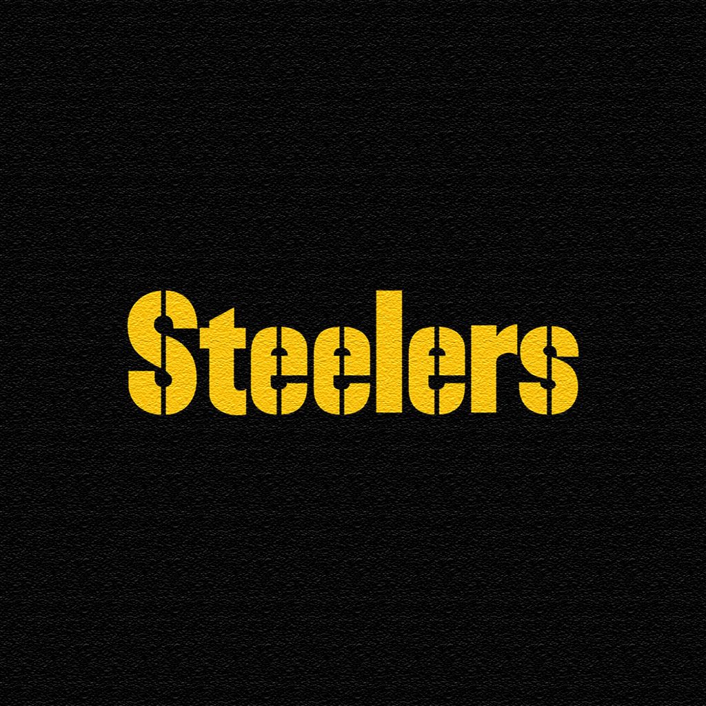 Scritta Steelers gialla nera, Pittsburgh Steelers, 1024x1024 HD, Laptop