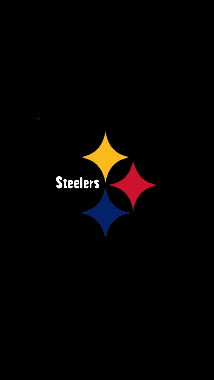 Logo Pittsburgh Steelers nero, football americano, 750x1334 Full HD Verticale, iPhone Pro