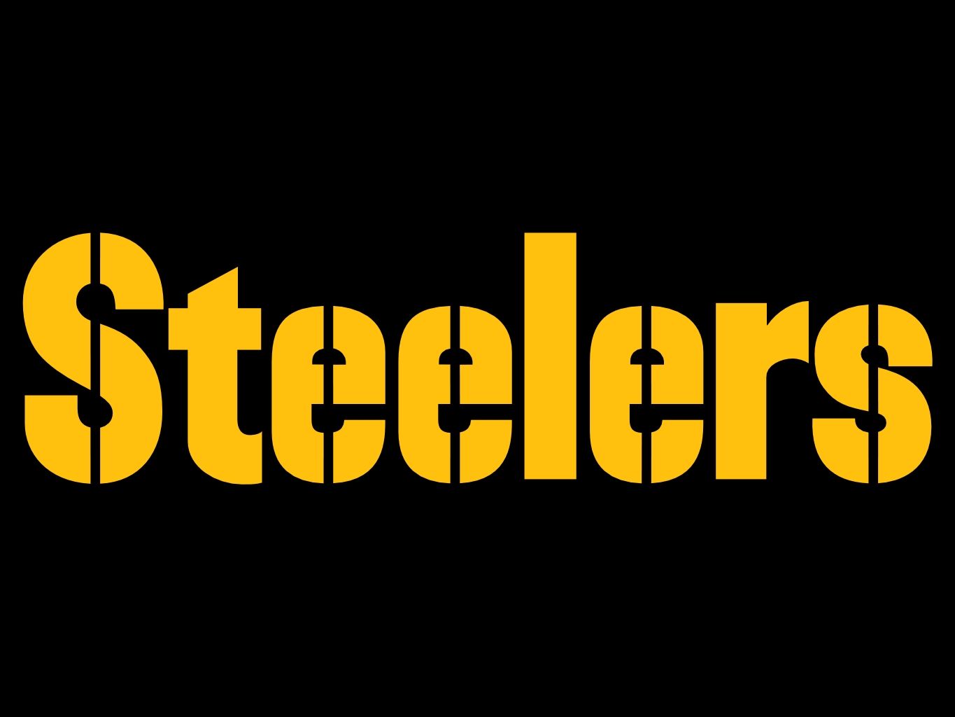 Logo testo Steelers giallo, 1365x1024 HD, Desktop