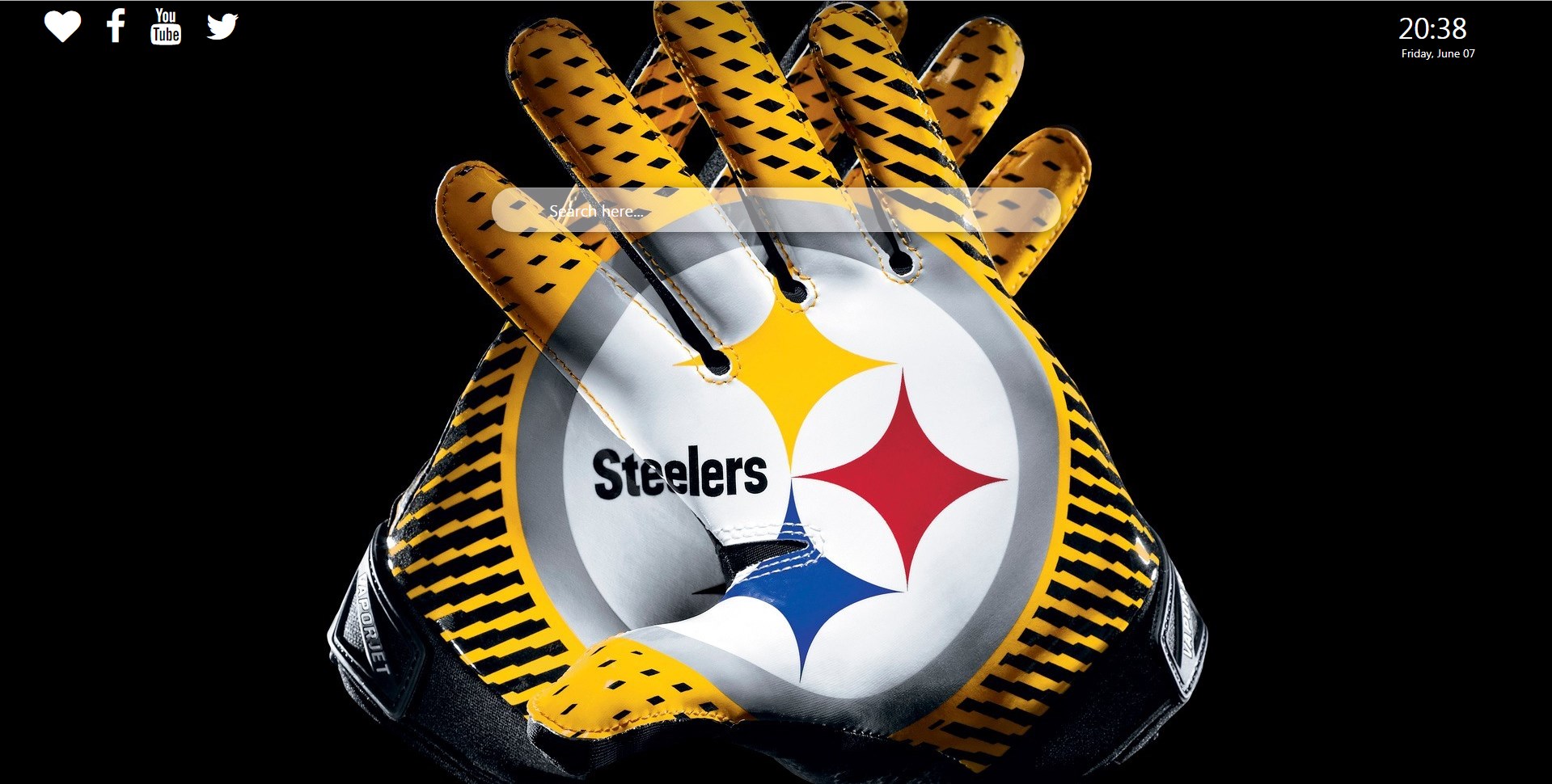 Guanti Steelers logo football, 1919x970 HD, Desktop