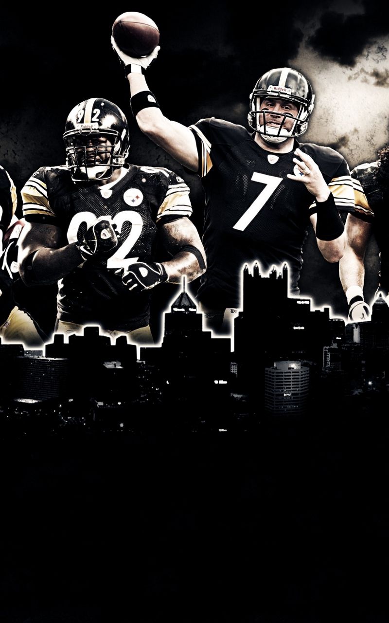 Giocatori Pittsburgh Steelers football americano, NFL, 800x1280 Full HD Verticale, Smartphone
