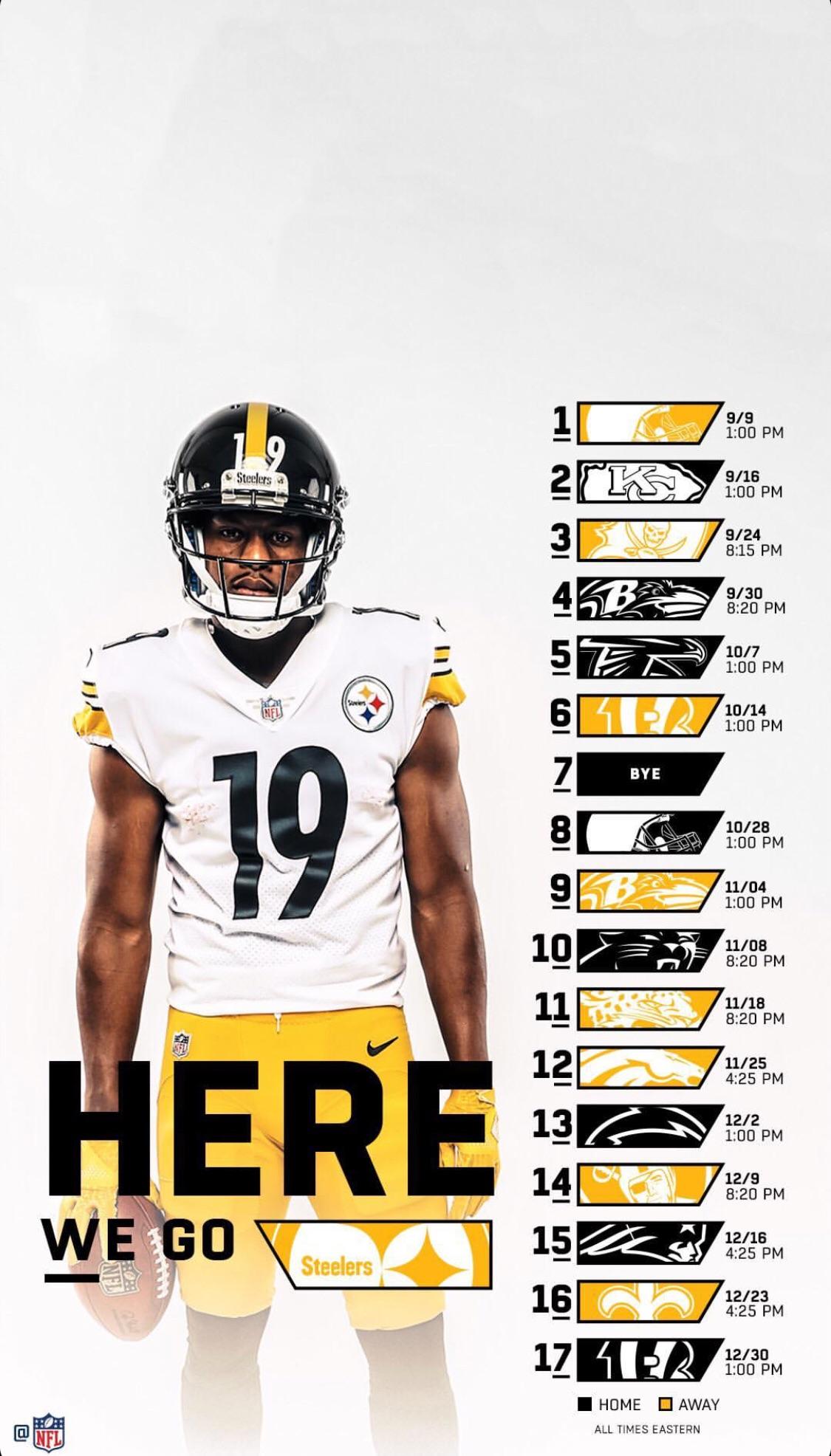 Giocatore Steelers calendario NFL, Pittsburgh Steelers, 1125x1972 Full HD Verticale, iPhone