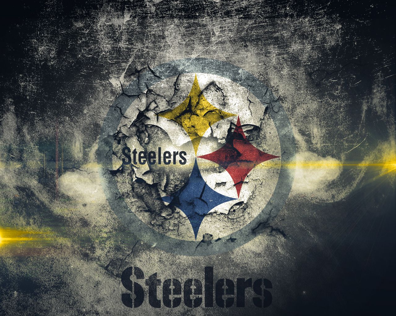 Logo Steelers su muro crepato, 1280x1024 720p, Acer Nitro