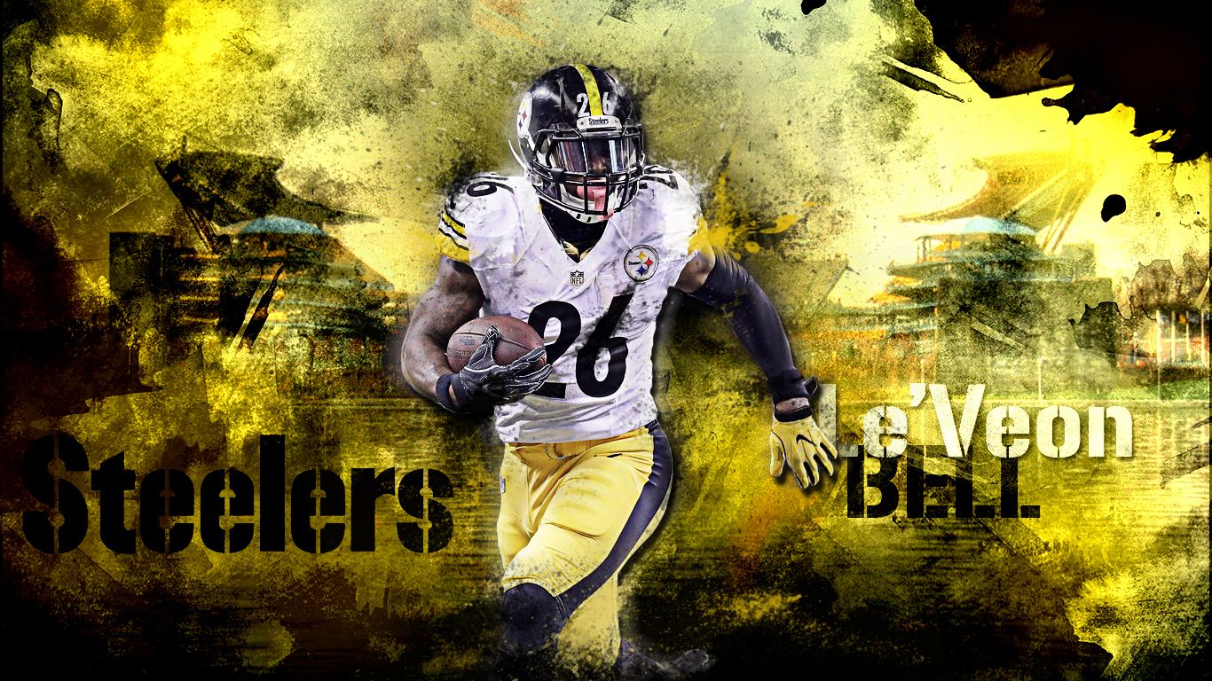 Le'Veon Bell Steelers football, 1366x768 HD, Desktop