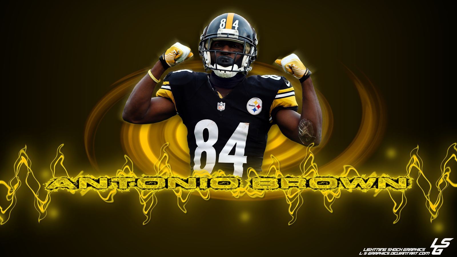 Antonio Brown Steelers giocatore football, 1600x900 HD, iMac
