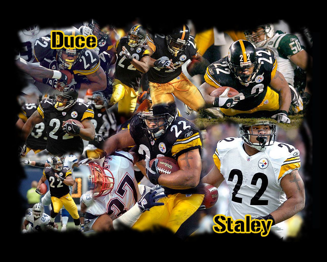Duce Staley Steelers collage football, 1280x1024 HD, Notebook Gaming