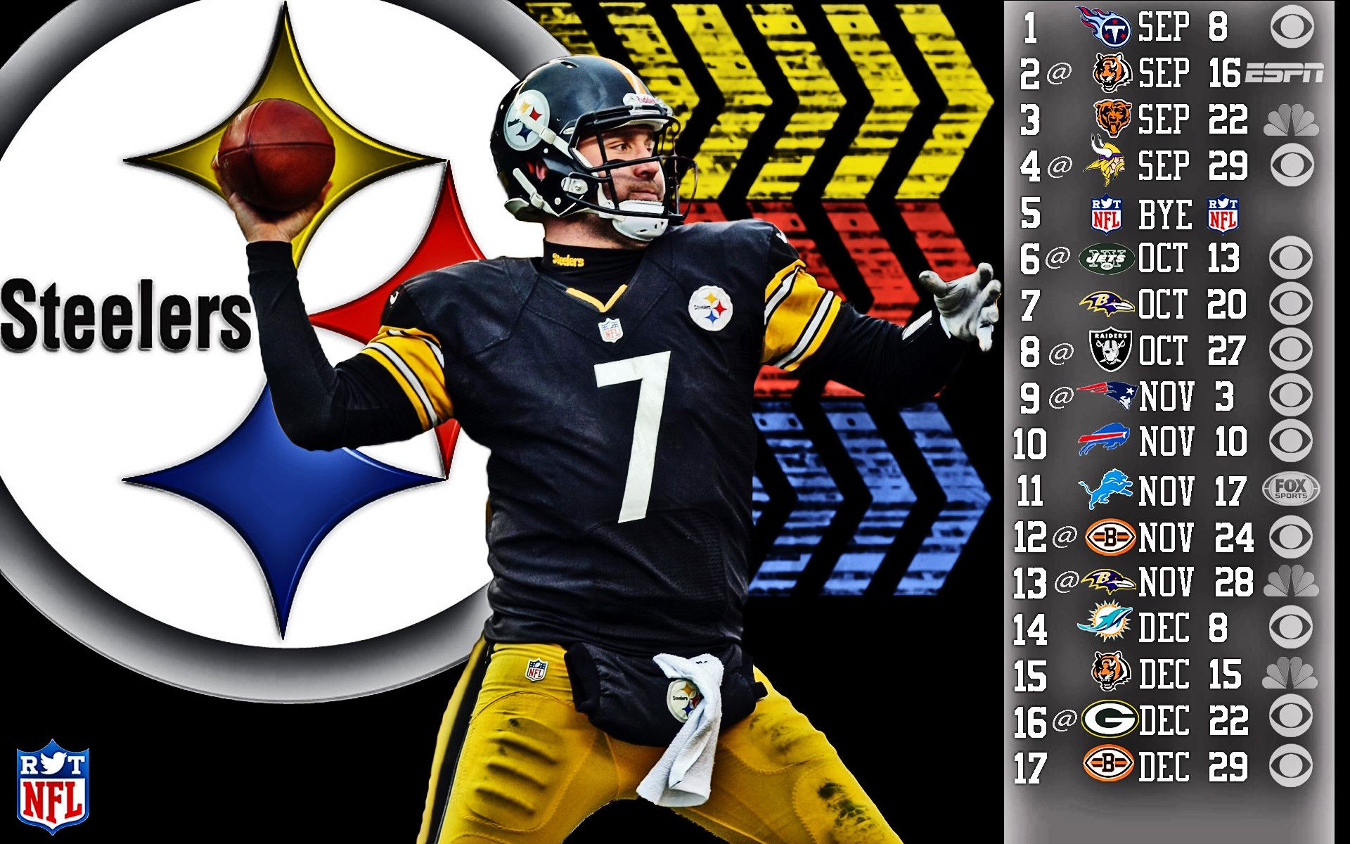 Steelers giocatore football schedule, 1920x1200 Full HD+, Laptop