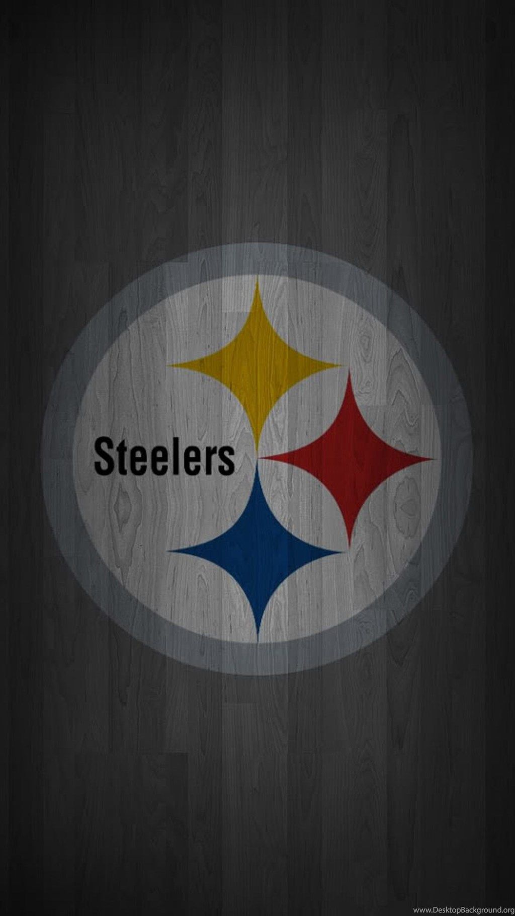 Logo Pittsburgh Steelers legno grigio, 1024x1820 Full HD Verticale, iPhone Plus