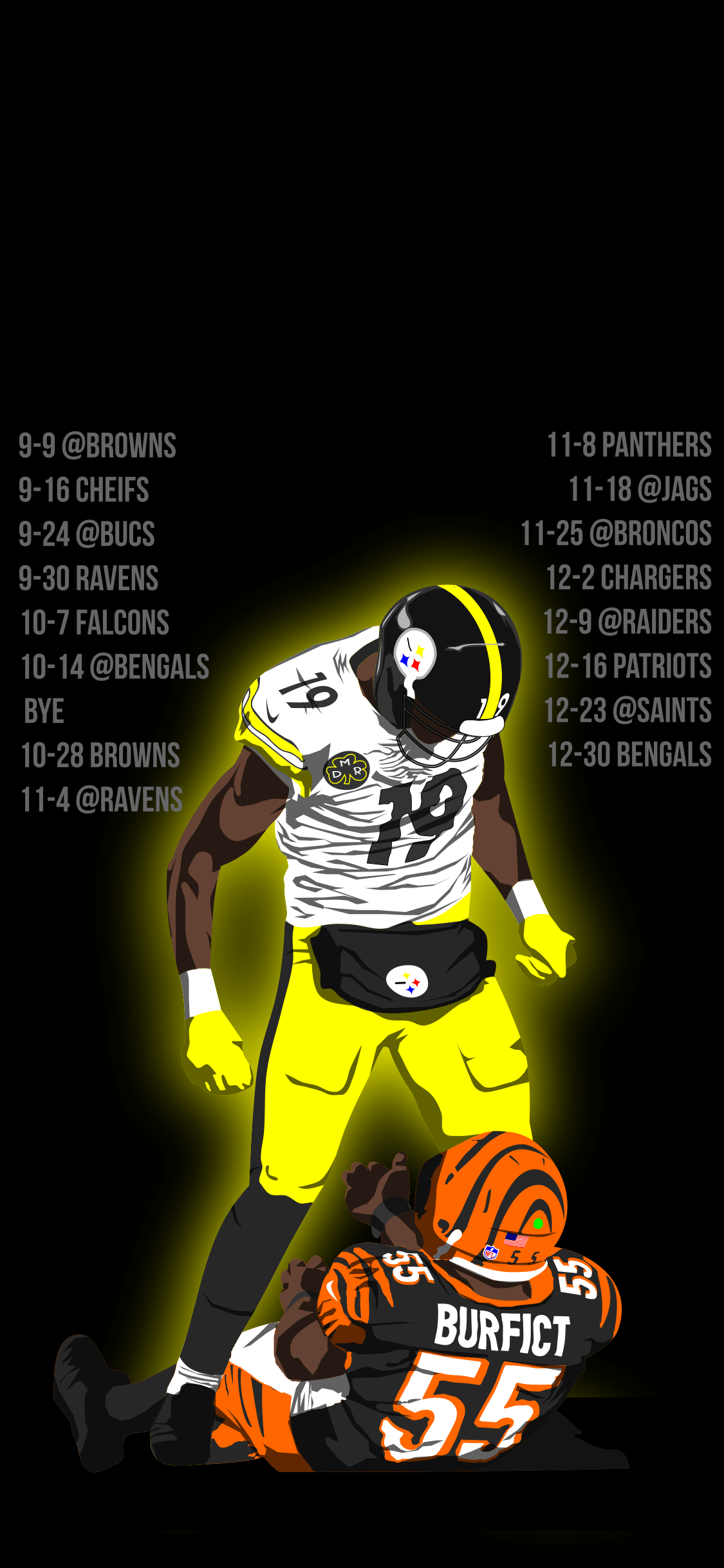 Giocatore Steelers numero 19, 1125x2436 Full HD Verticale, Smartphone