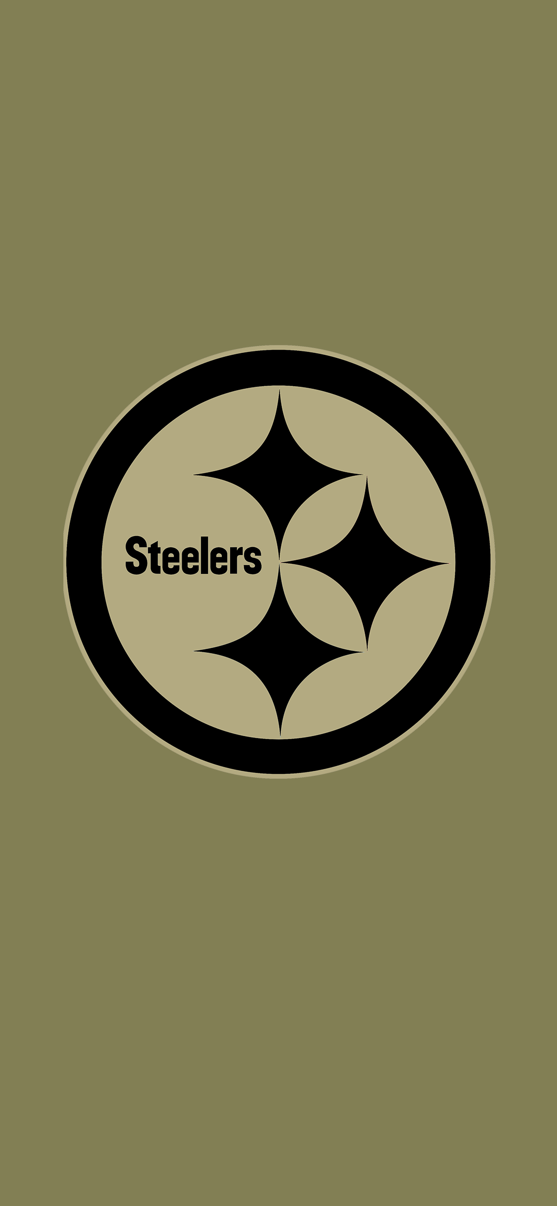 Logo Steelers verde oliva, 1125x2436 Full HD Verticale, iPhone Air