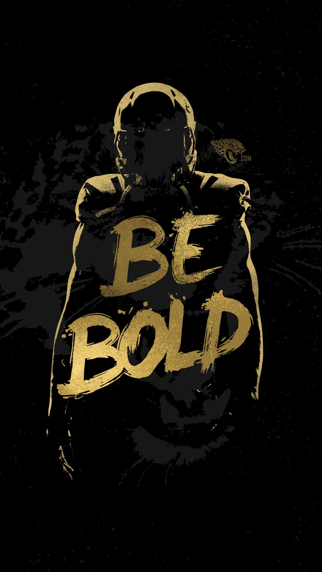 Silhouette dorata scritta Be Bold, 1080x1920 Verticale, iPhone Plus