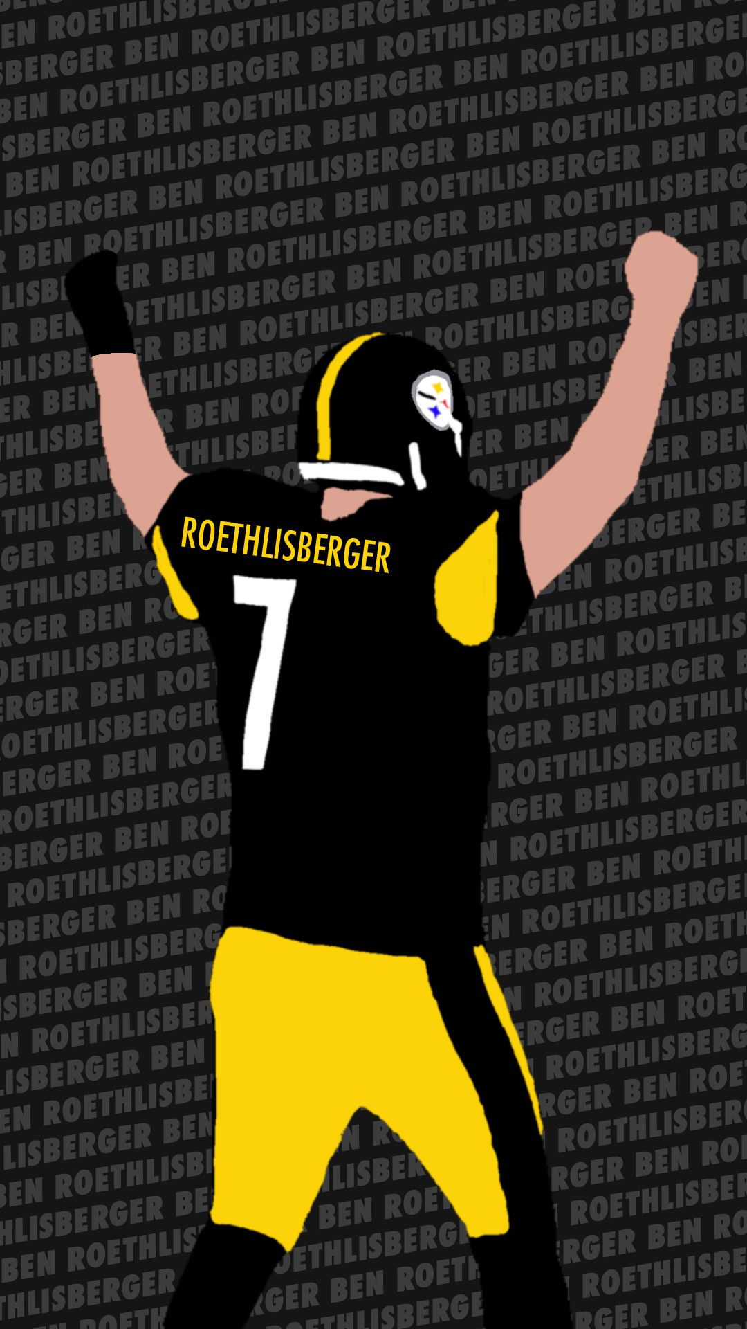 Giocatore Steelers Roethlisberger numero 7, 1080x1920 Full HD Verticale, iPhone Pro Max