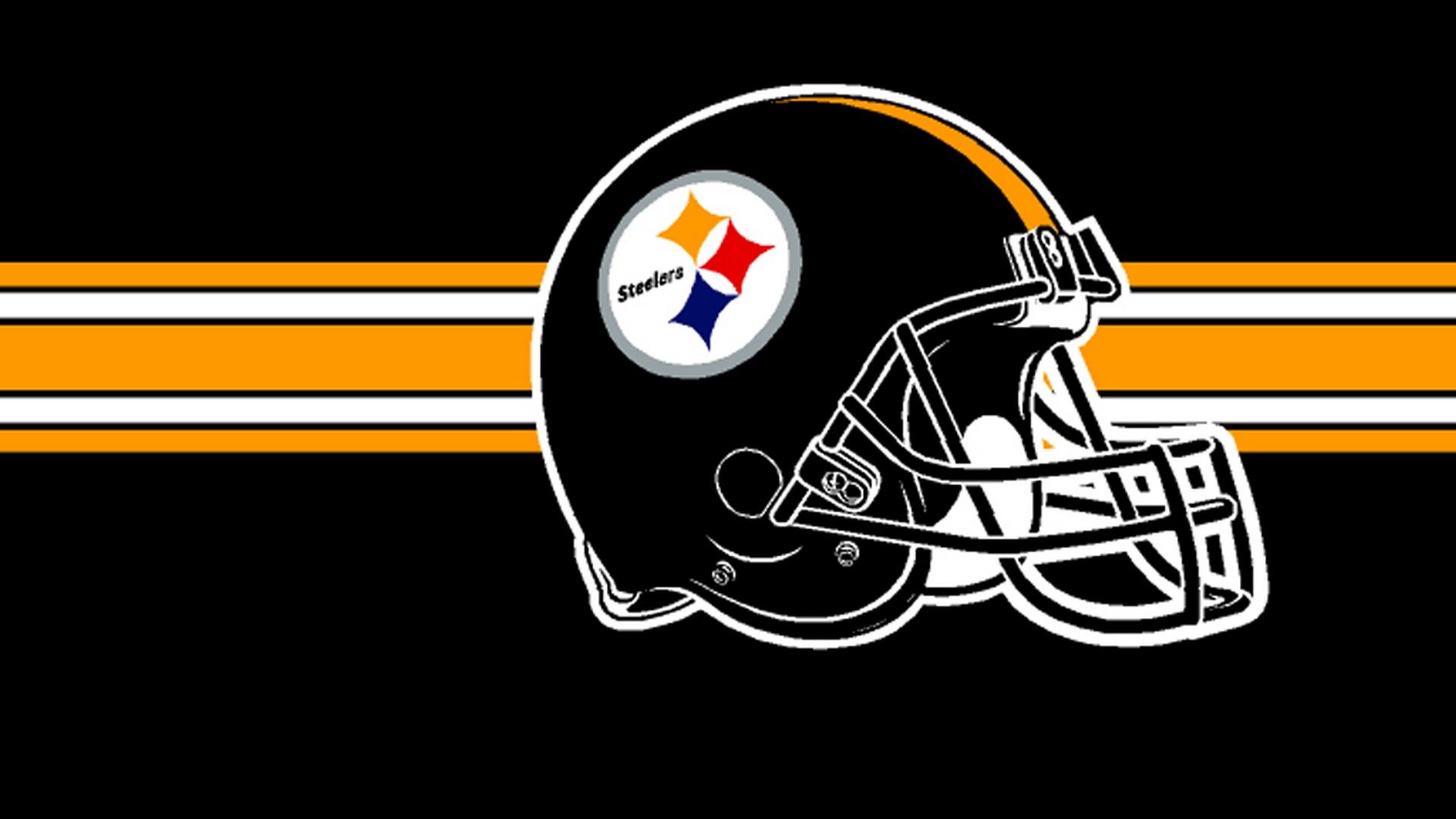 Casco Steelers nero e oro, NFL, 1920x1080 Full HD, Laptop
