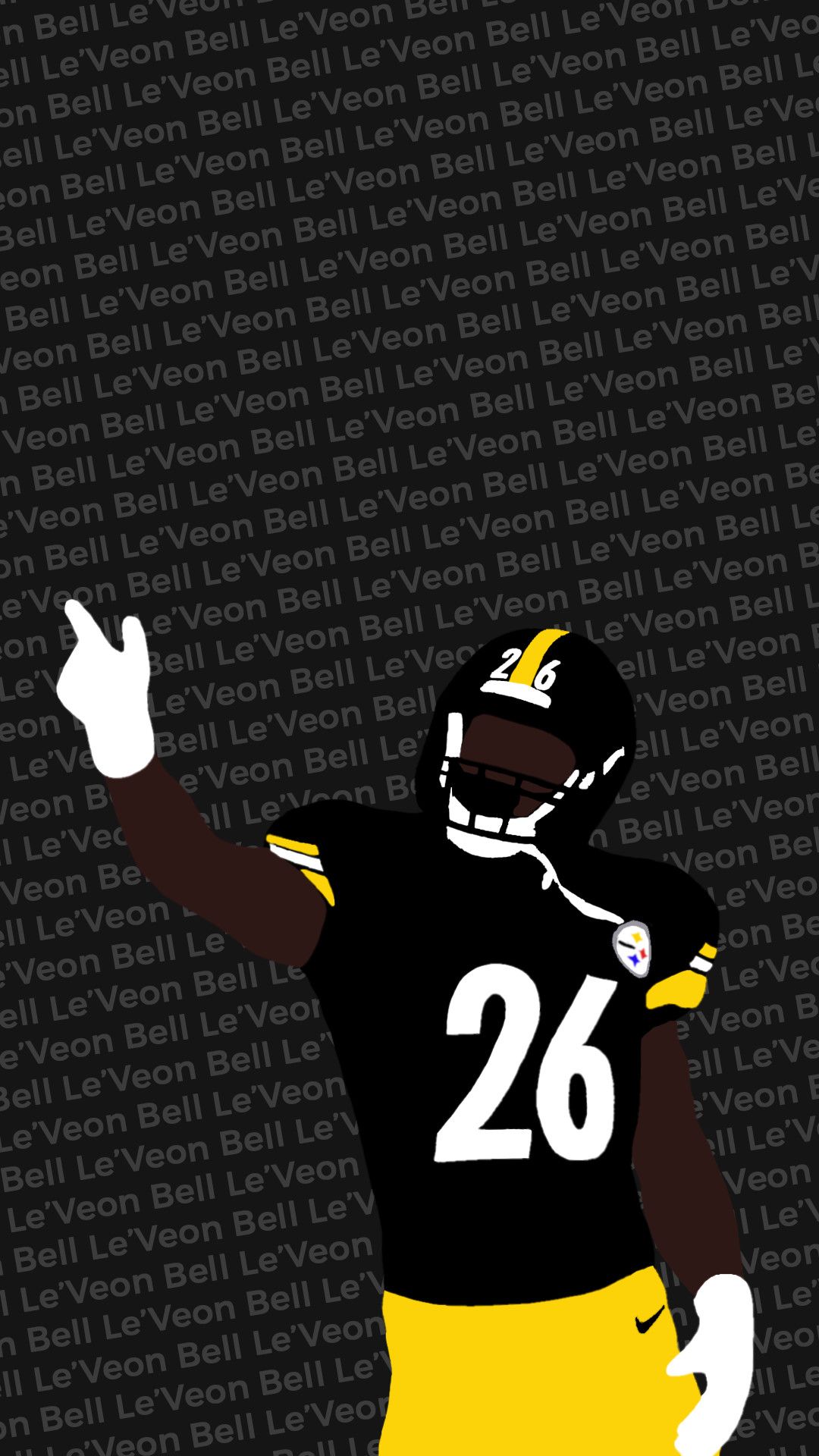 Giocatore football Steelers numero 26, 1080x1920 Verticale, iPhone Pro Max