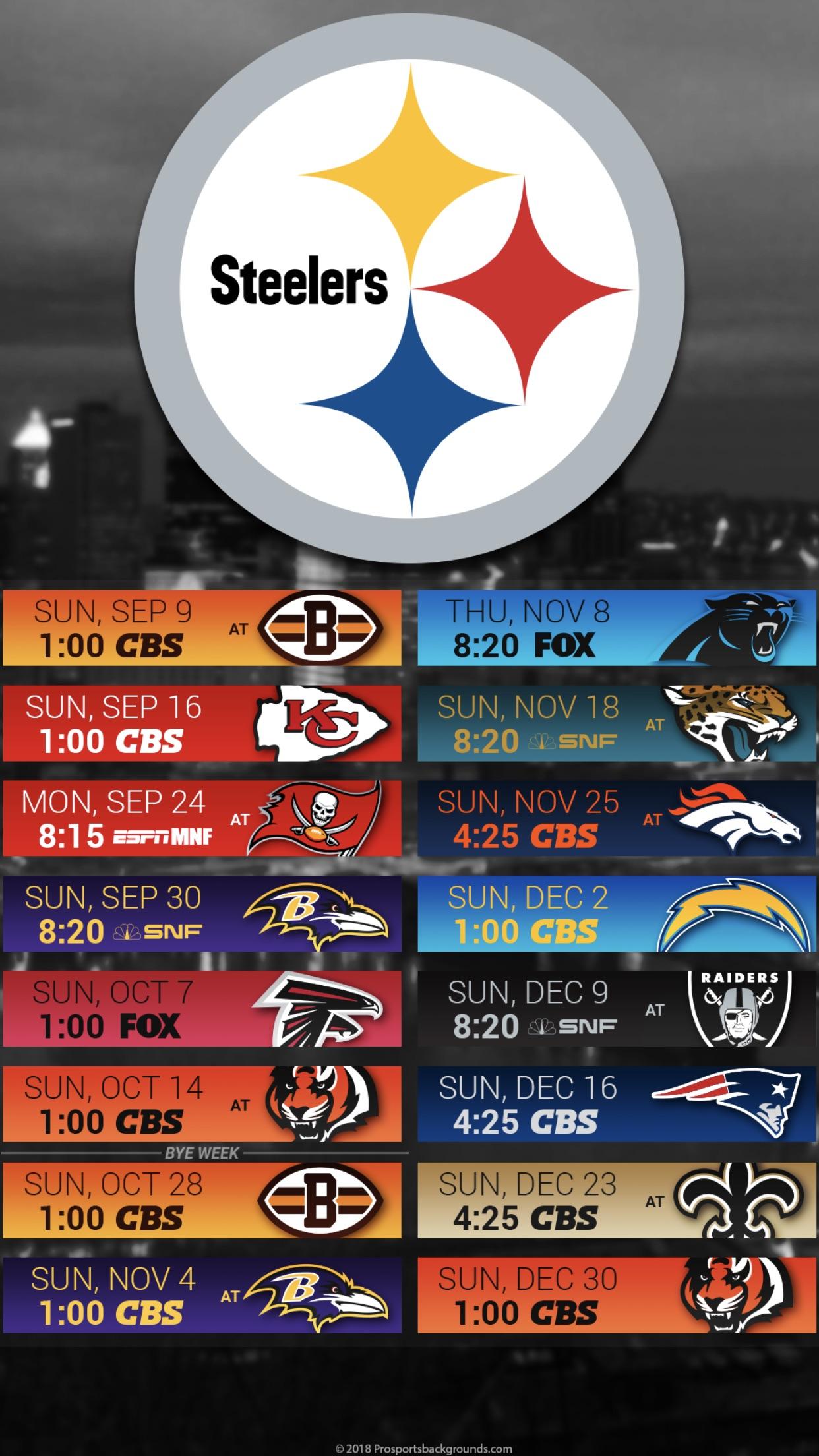 Logo Steelers calendario partite, 1242x2208 Full HD Verticale, iPhone Pro