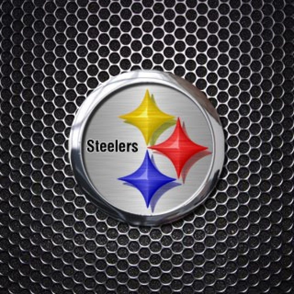 Logo Pittsburgh Steelers metallico, 1024x1024 HD, Laptop