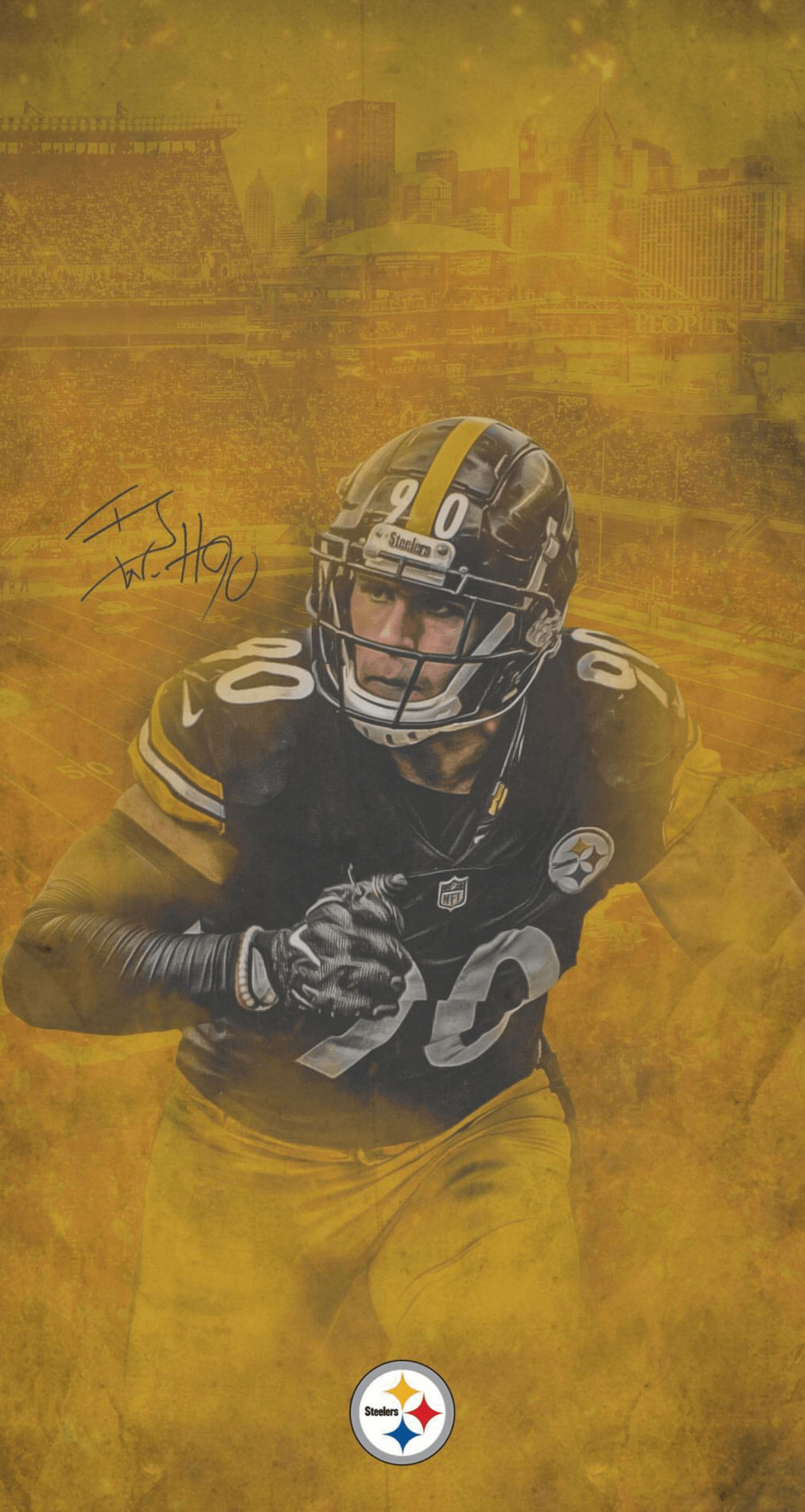 Giocatore football Steelers logo, 1440x2703 Verticale, iPhone