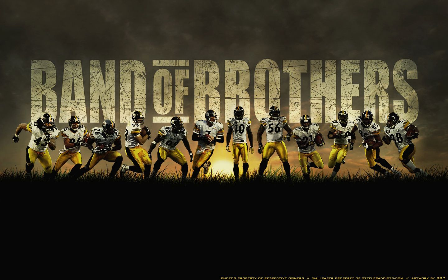Pittsburgh Steelers giocatori football americano, 1440x900 720p, PC