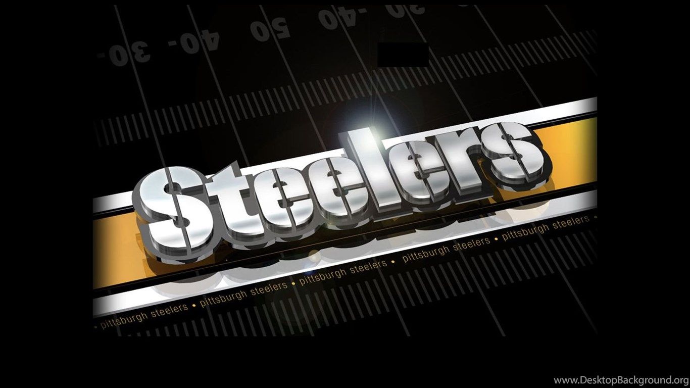 Logo testo Steelers metallico, 1366x768 720p, Monitor Gaming