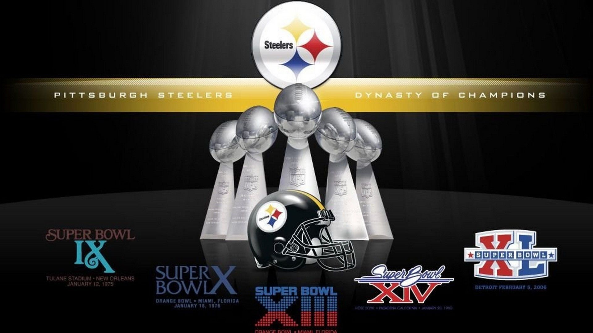 Steelers logo trofei Super Bowl, 1920x1080 1080p, PC Desktop