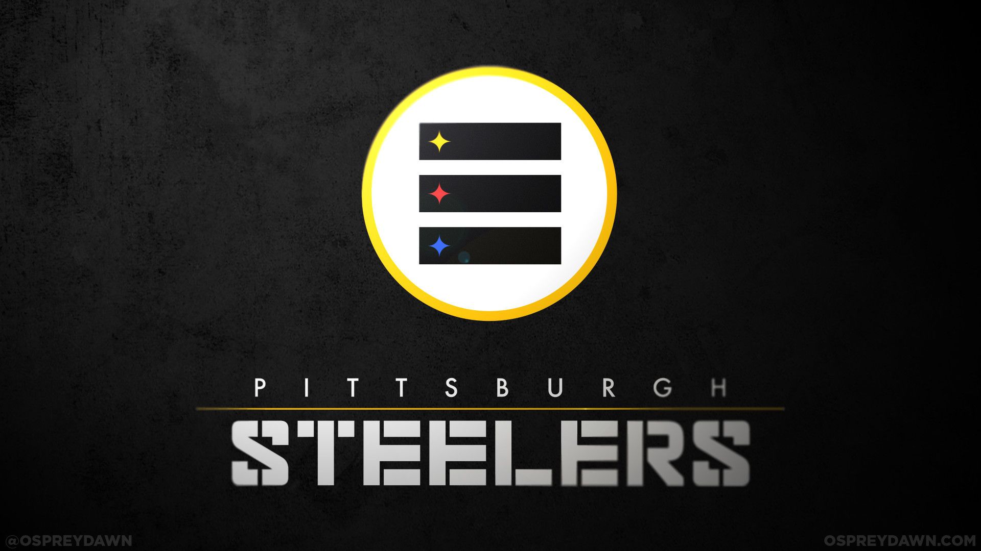 Logo Pittsburgh Steelers, sfondo nero, 1920x1080 1080p, PC