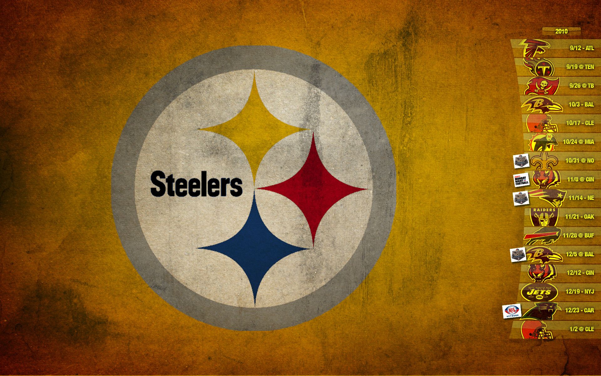 Logo Pittsburgh Steelers giallo, 1920x1200 WUXGA, Monitor Gaming