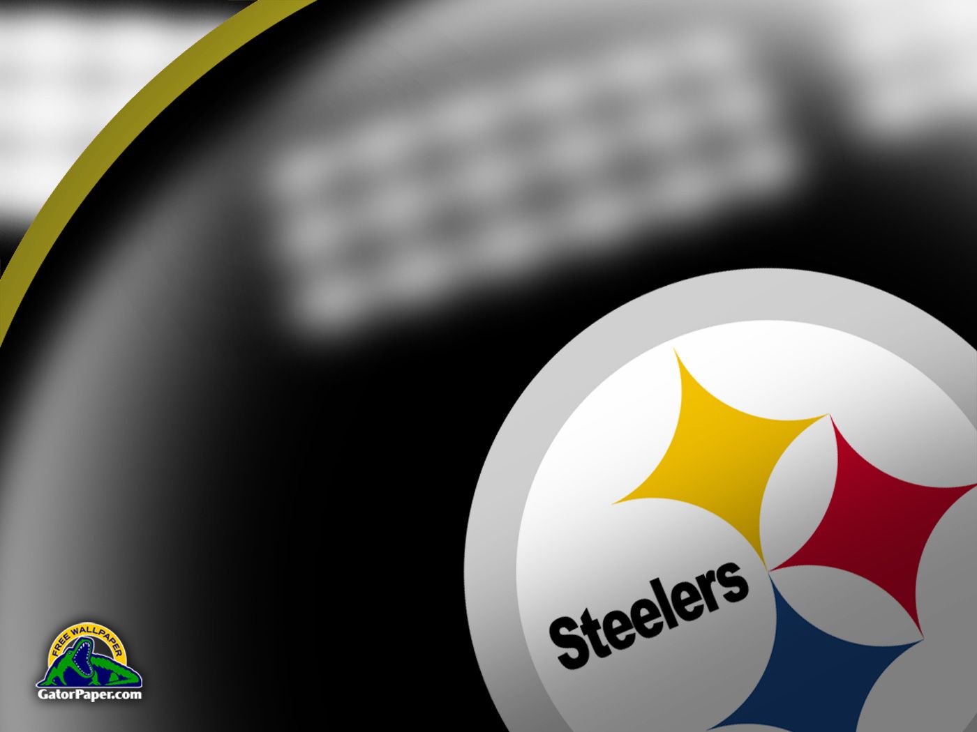 Logo Pittsburgh Steelers nero, 1400x1050 HD, PC Desktop
