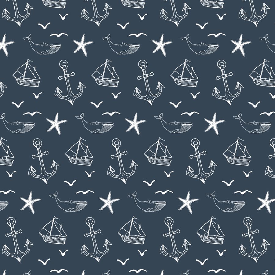 Pattern nautico stelle marine ancore, 900x900 HD, PC Desktop