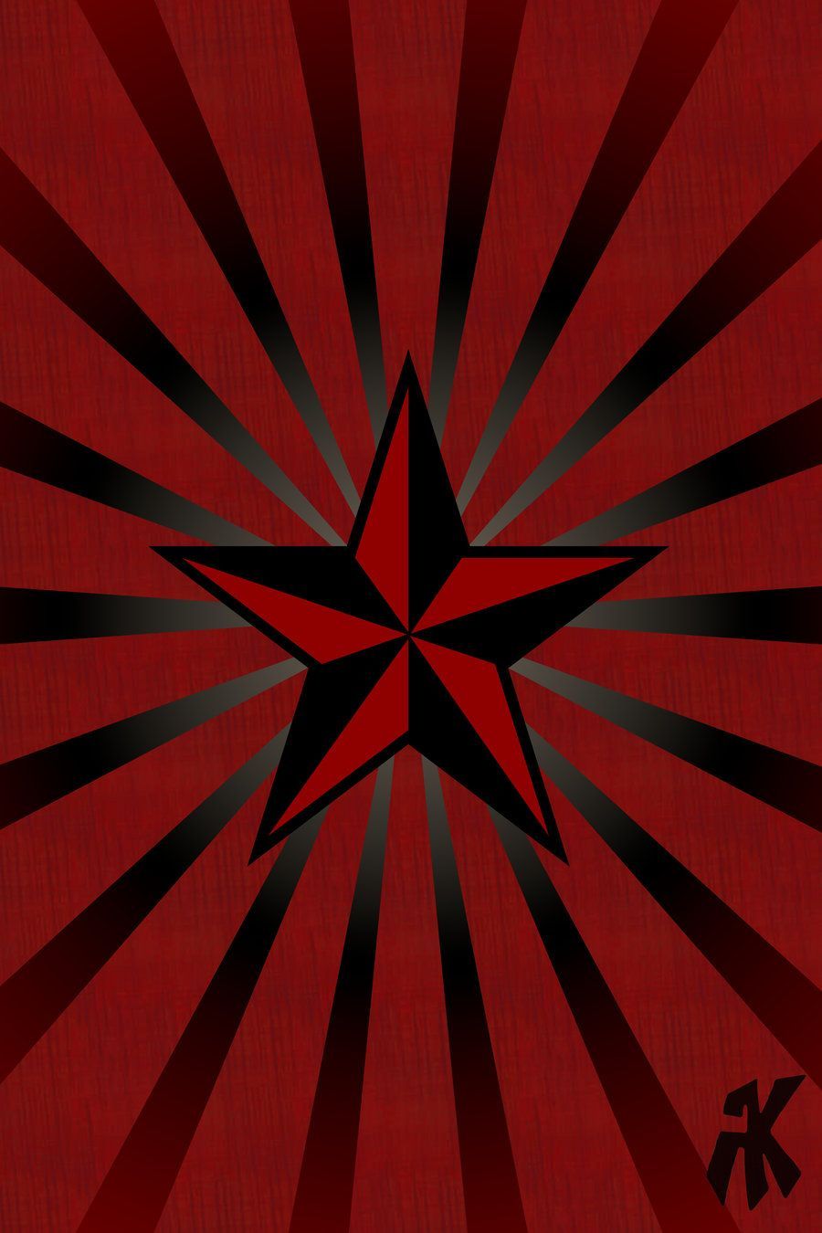 Stella nautica rosso e nero, 900x1350 Verticale, Mobile