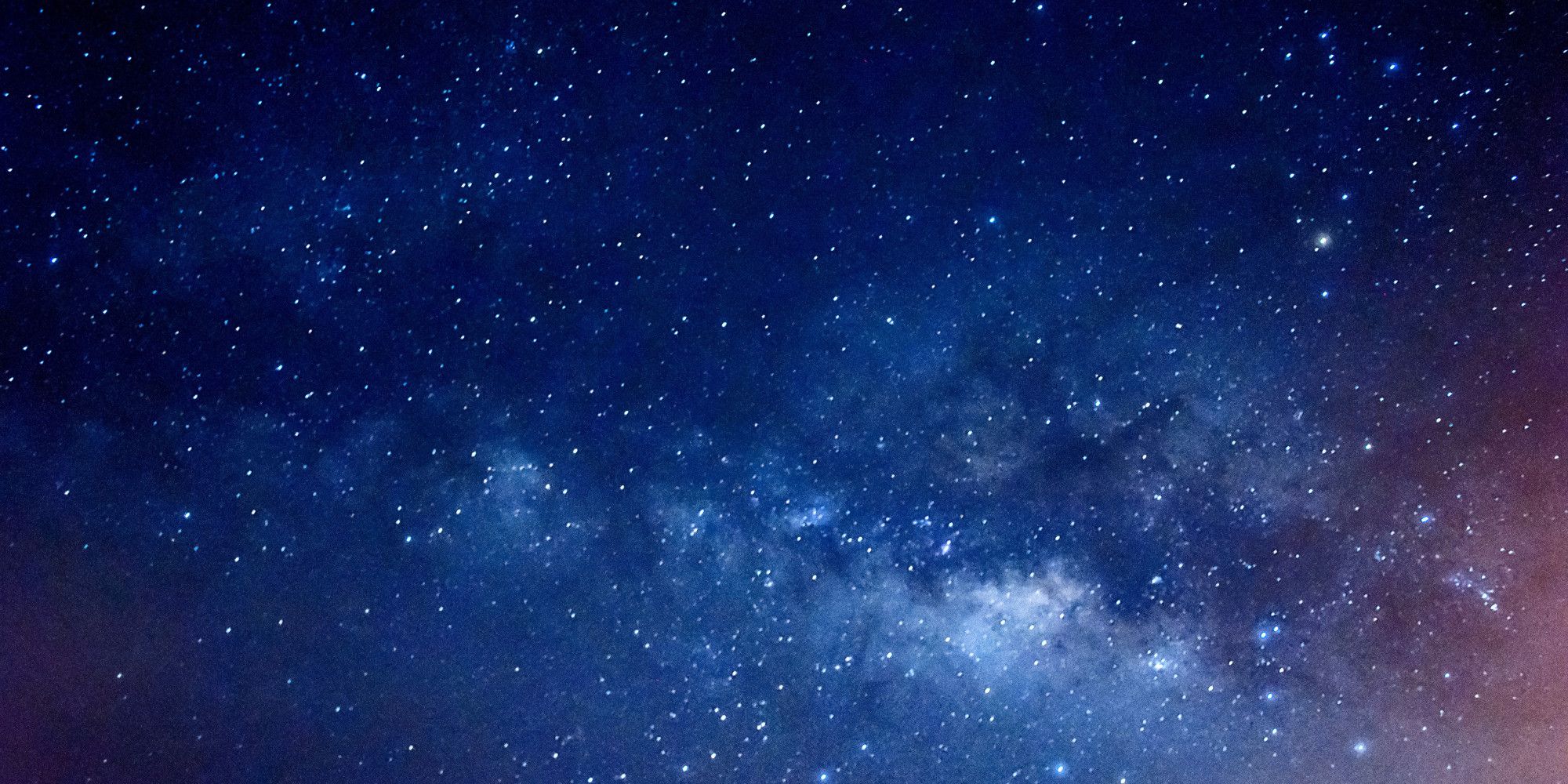 Cielo stellato notturno blu, 2000x1000 2K, Desktop