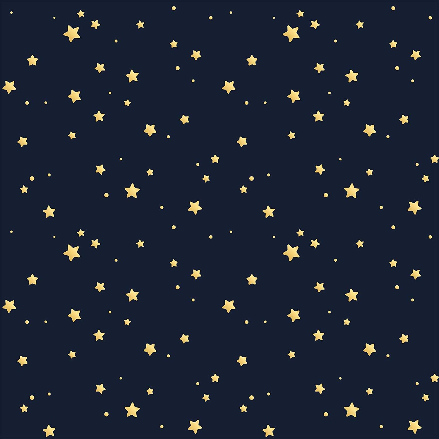 Stelle gialle su blu notte, 1500x1500 HD, Desktop