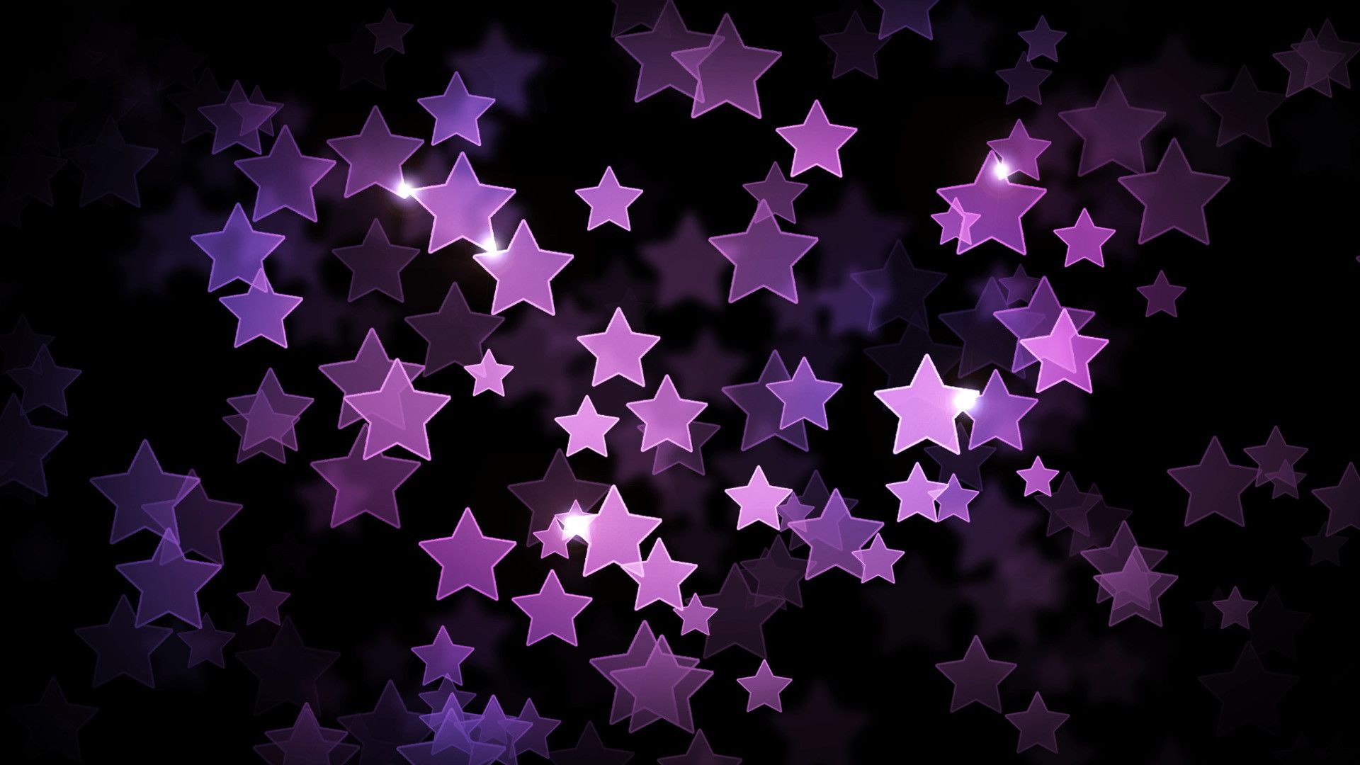 Stelle viola su nero, 1920x1080 Full HD 1080p, PC Desktop