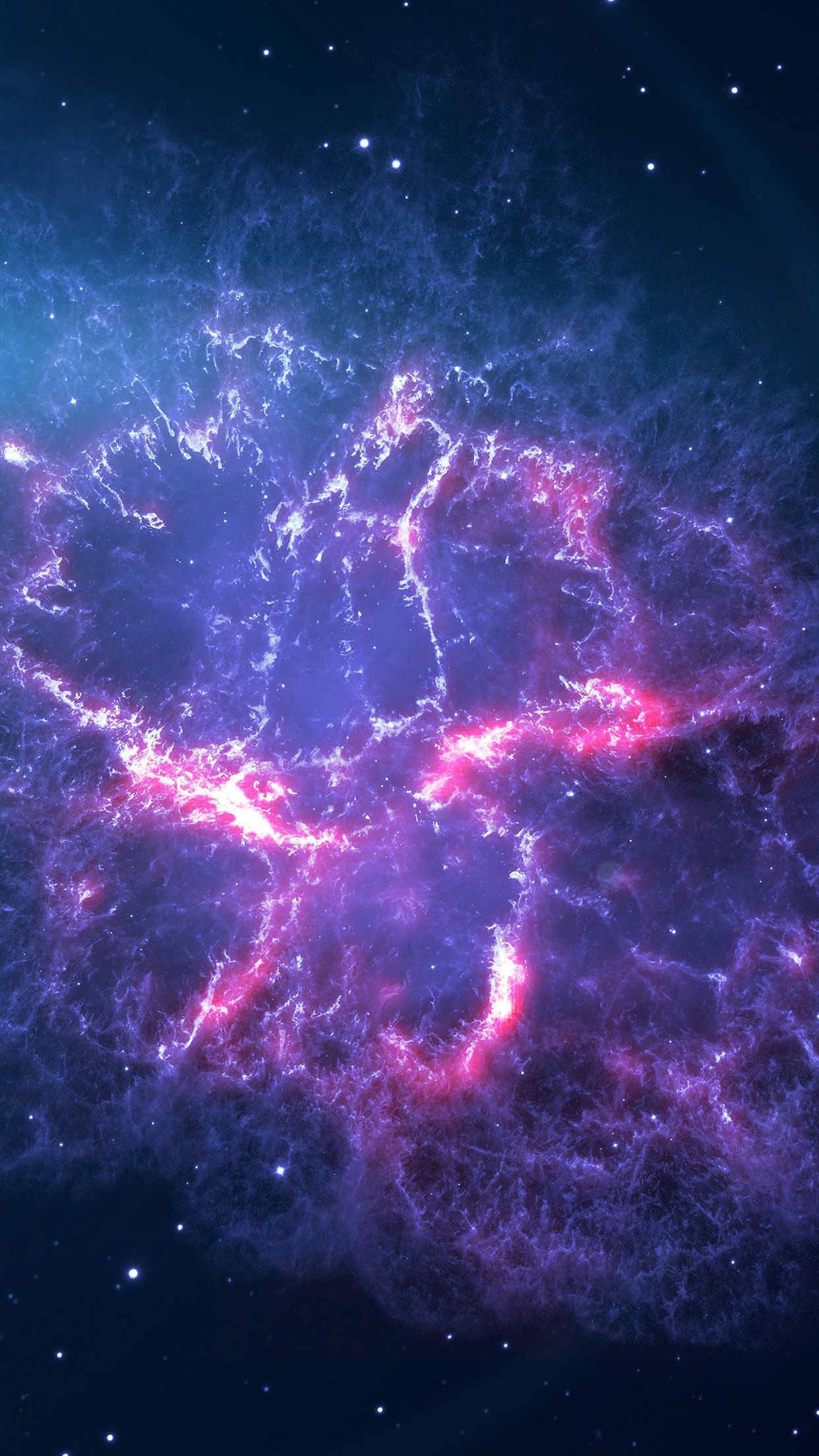 Nebulosa viola nello spazio, 1242x2208 Full HD Verticale, iPhone