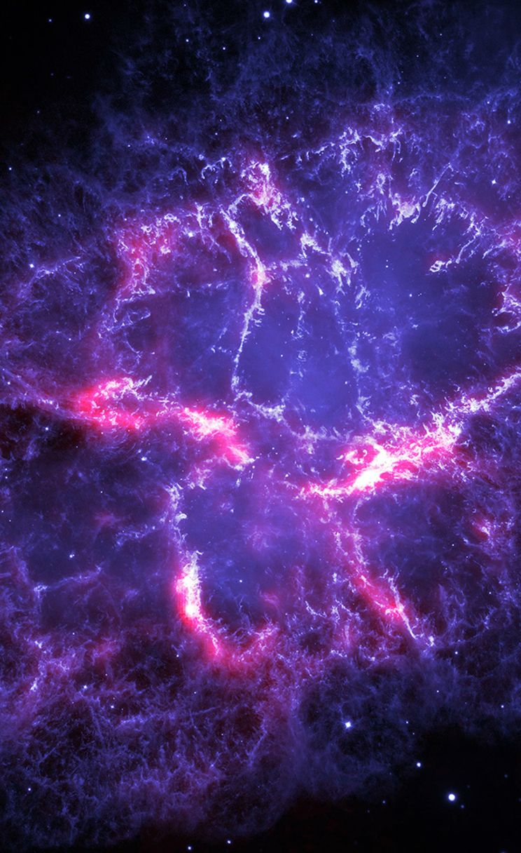 Nebulosa viola con stelle, 744x1216 Verticale, Telefono