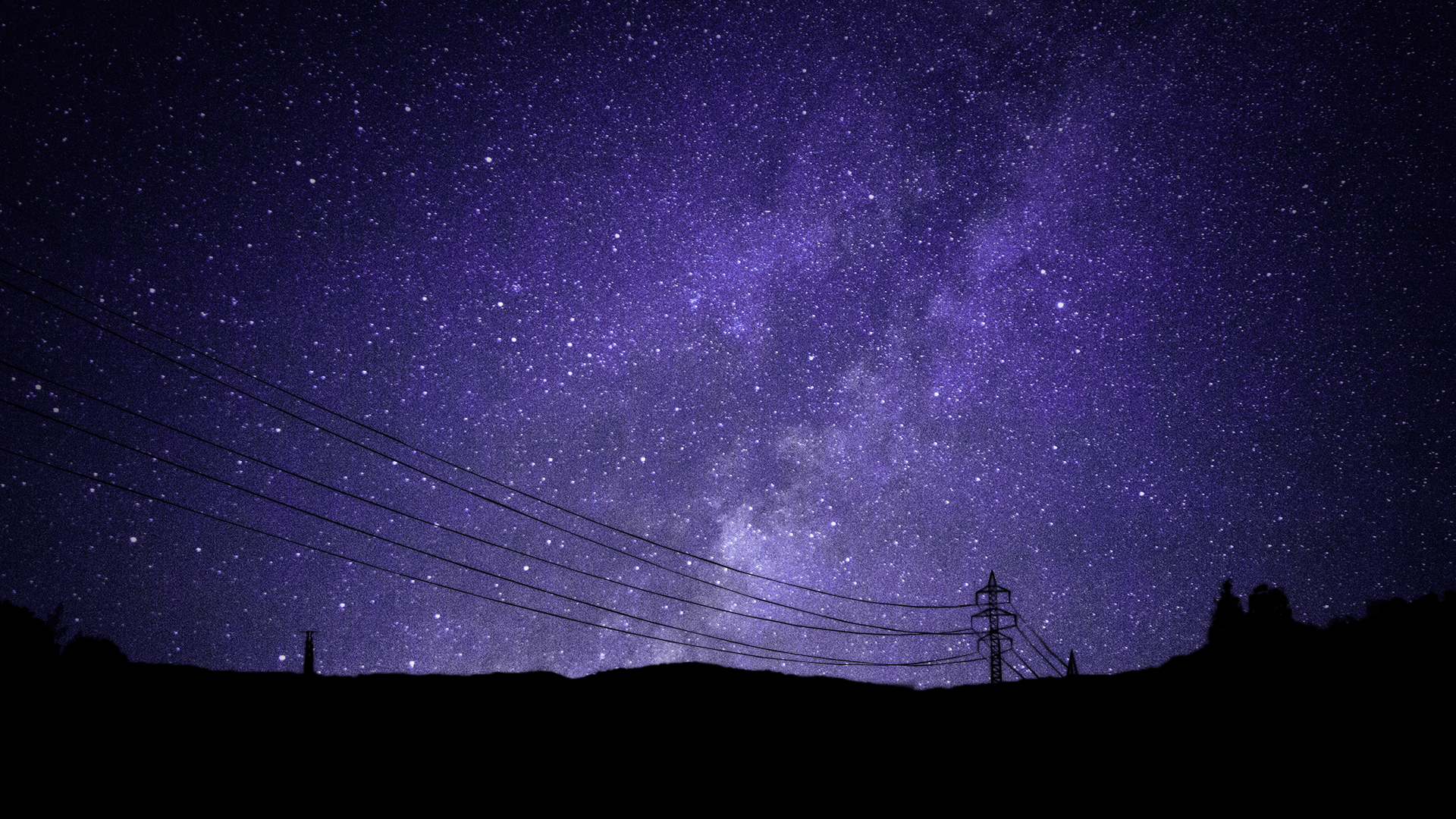 Cielo stellato viola notturno, 1920x1080 Full HD 1080p, PC Desktop