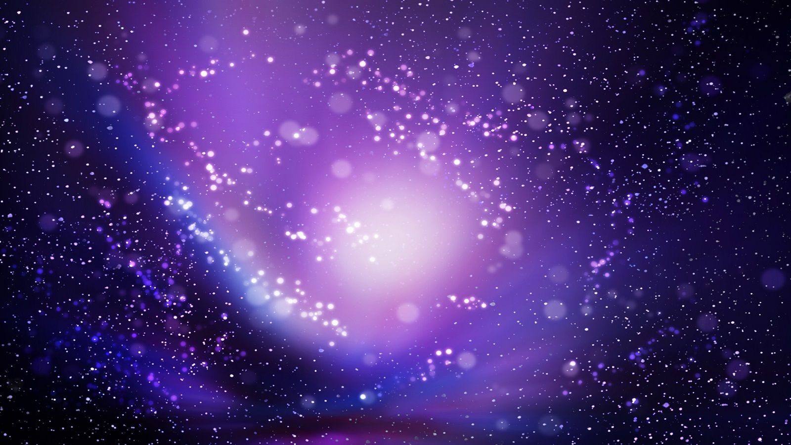 Galassia viola con stelle, 1600x900 HD Ready, Laptop