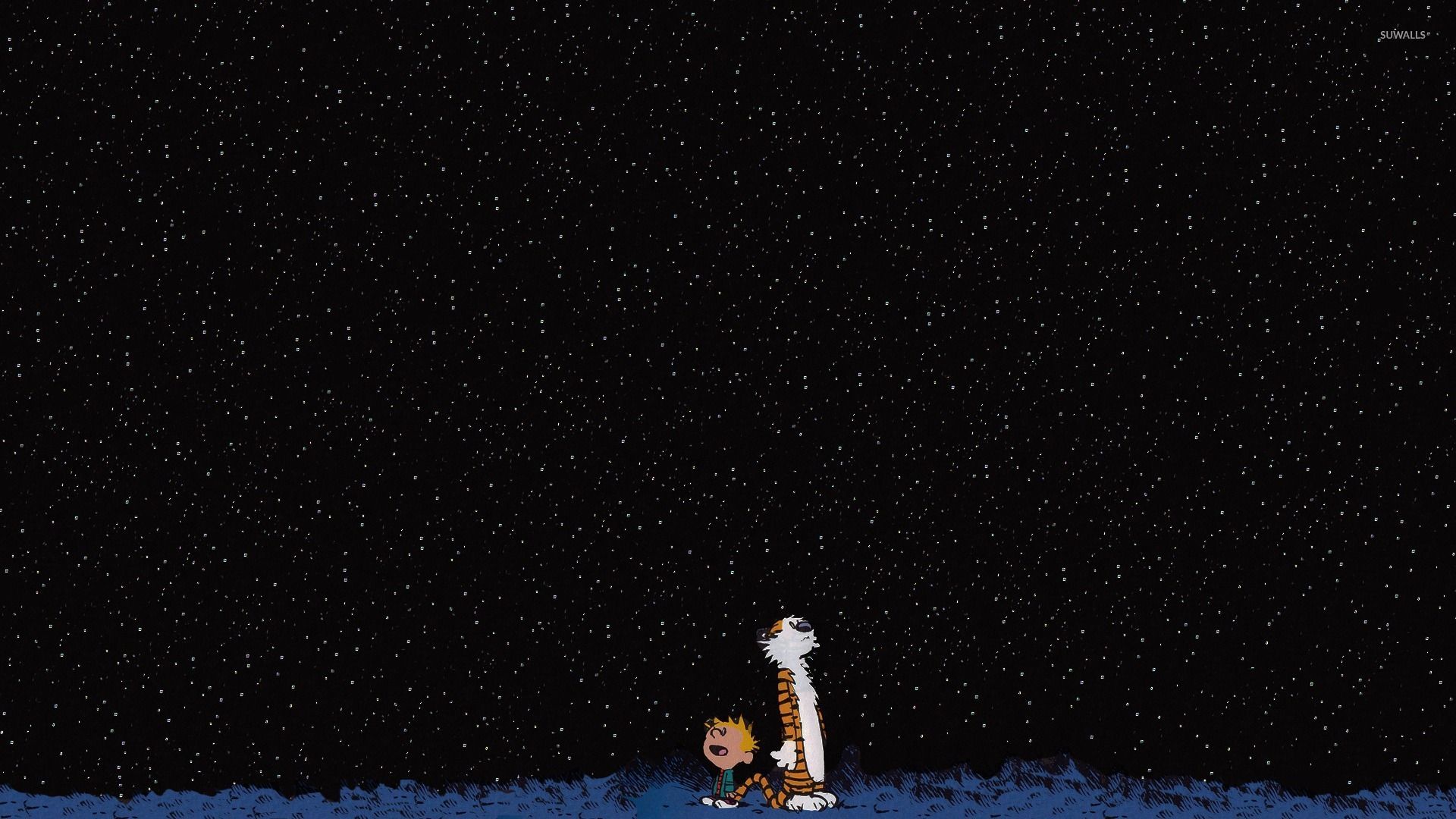 Calvin e Hobbes sotto le stelle, 1920x1080 1080p, PC Desktop