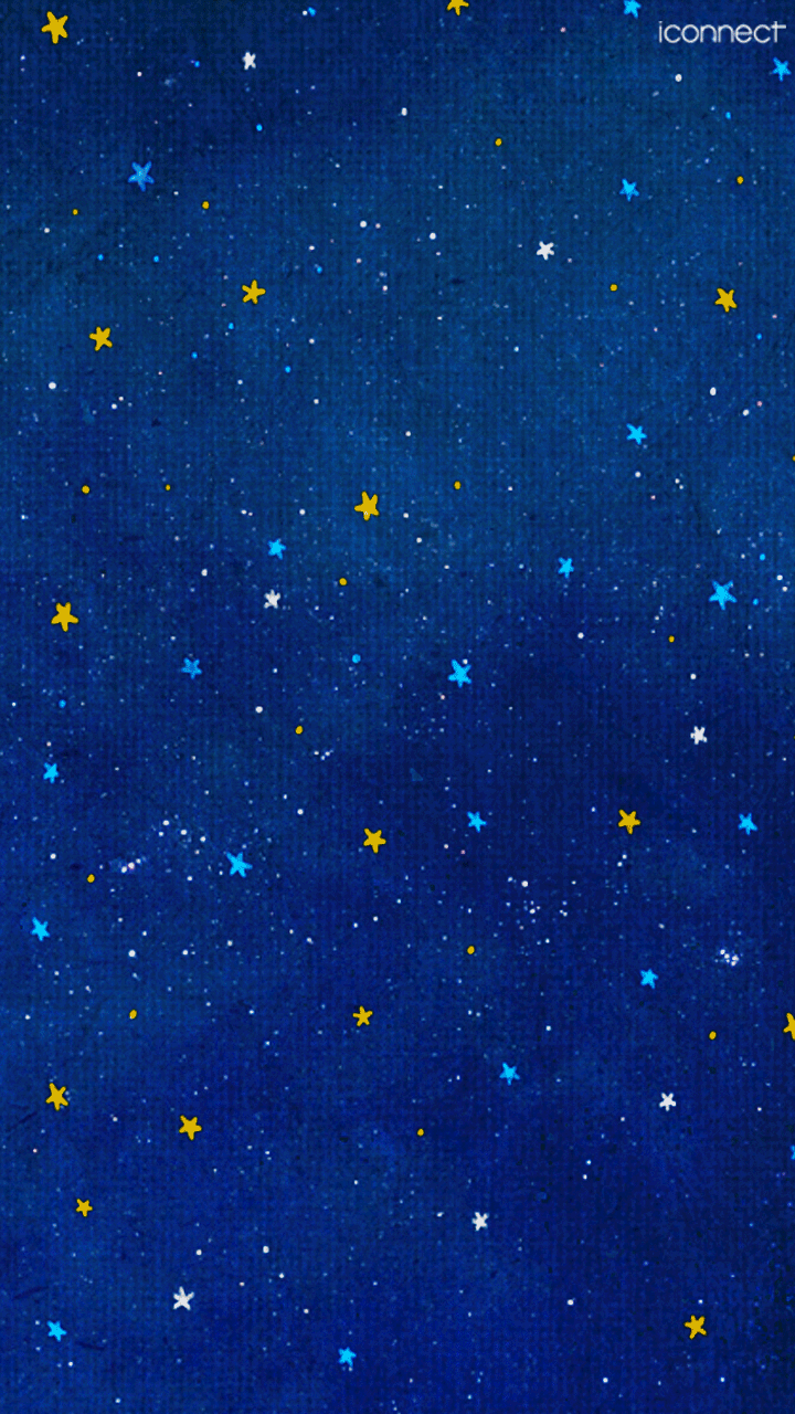 Stelle cartoon su blu notte, 720x1280 Full HD Verticale, iPhone