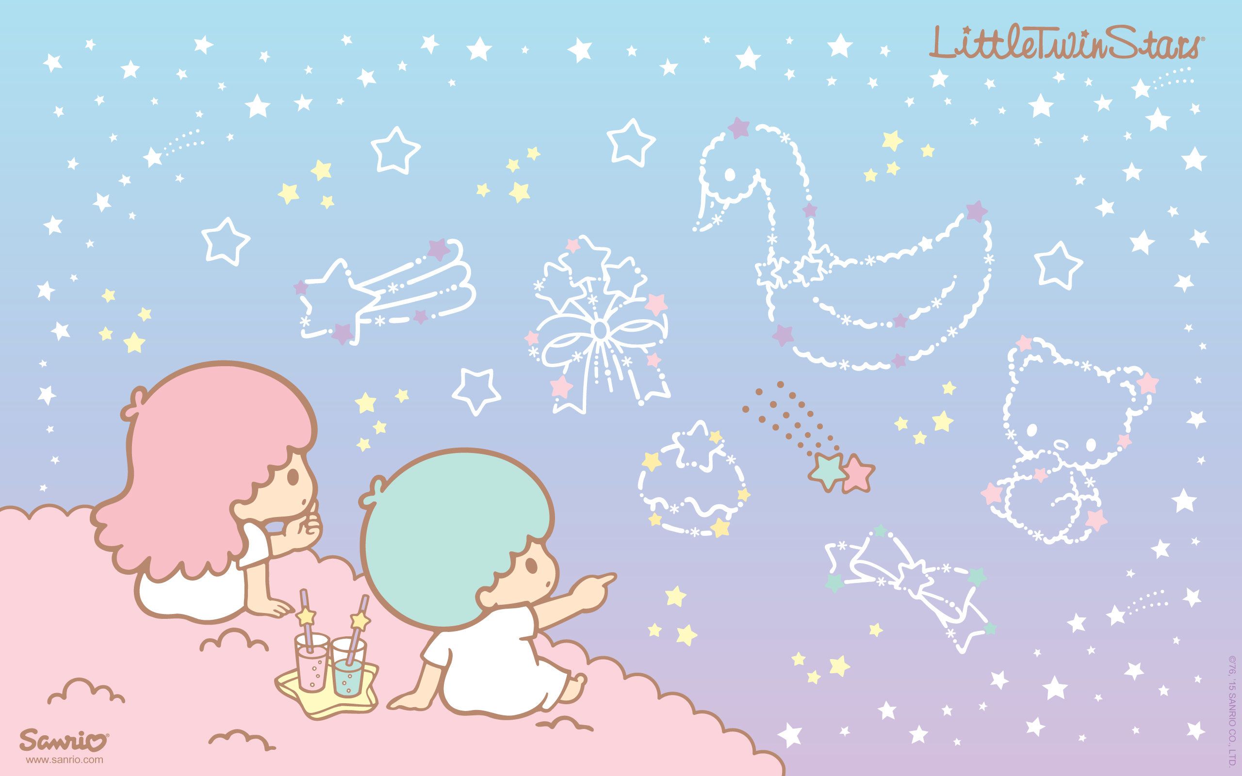 Little Twin Stars su nuvola, 2560x1600 2K, Desktop