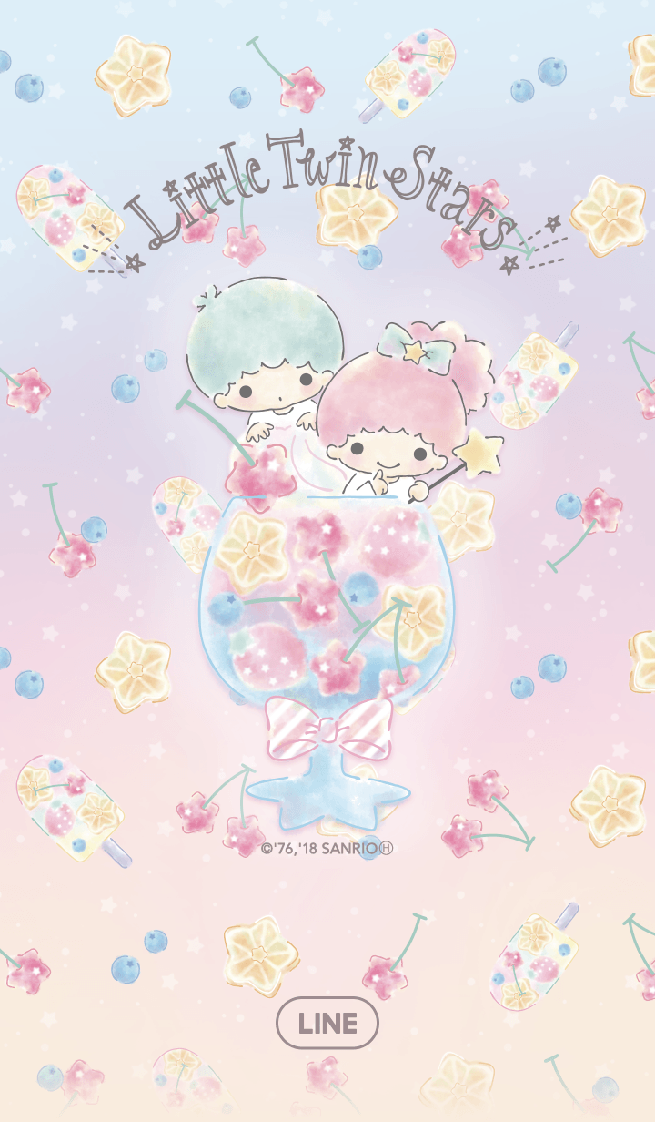 Little Twin Stars personaggi Sanrio, personaggi kawaii giapponesi, 720x1232 Verticale, Telefono