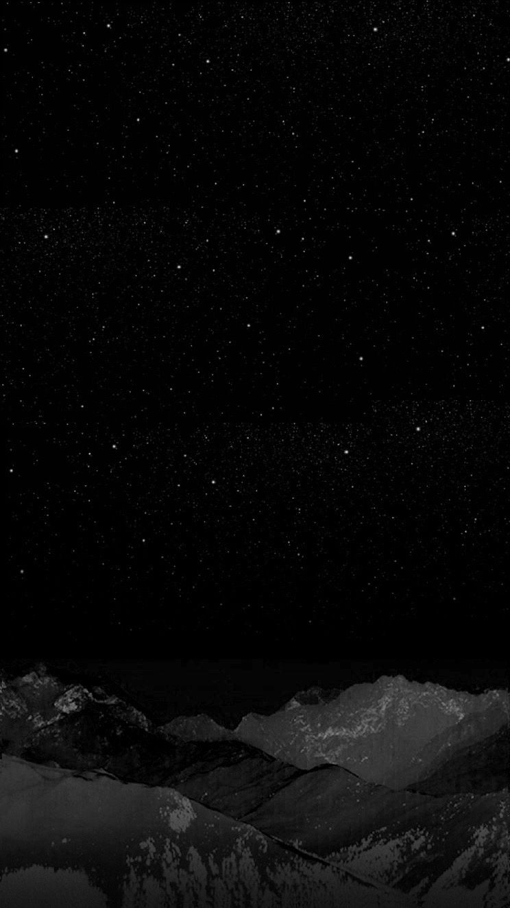 Montagne notturne cielo stellato, 744x1325 Full HD Verticale, iPhone Plus