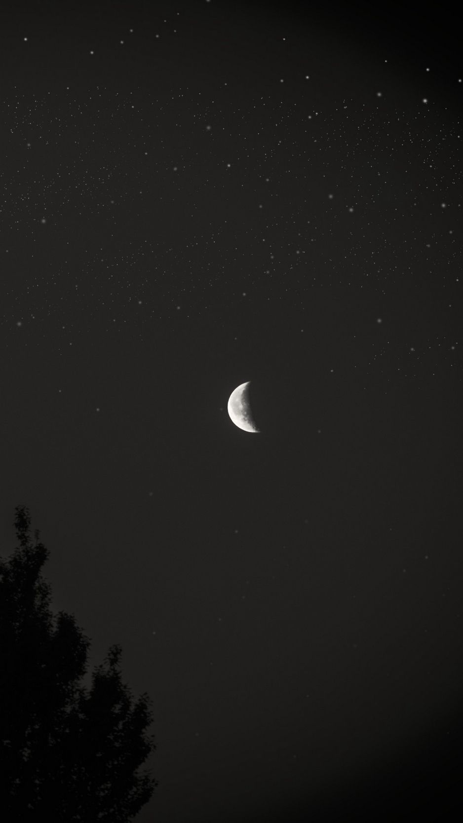 Luna crescente cielo notturno, 938x1668 Full HD Verticale, iPhone Plus