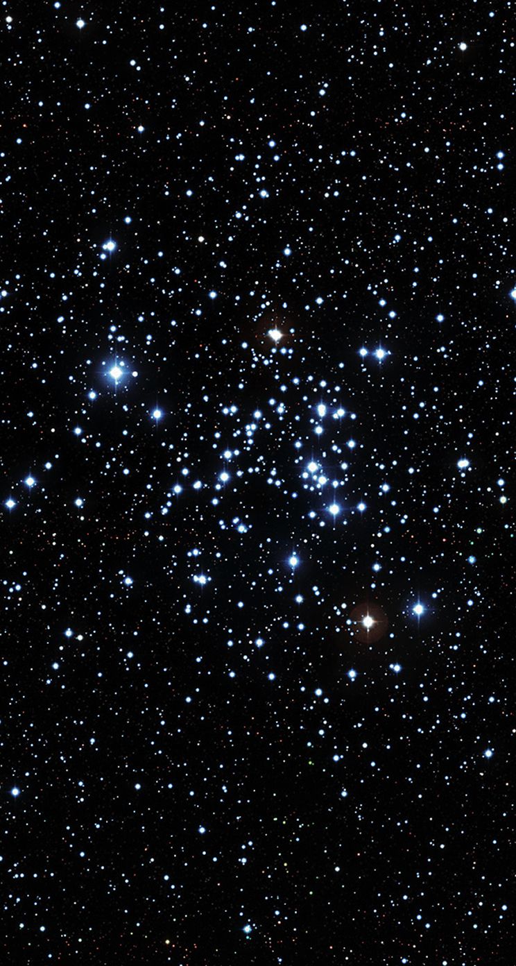 Ammasso stellare blu spazio, 744x1392 Full HD Verticale, iPhone