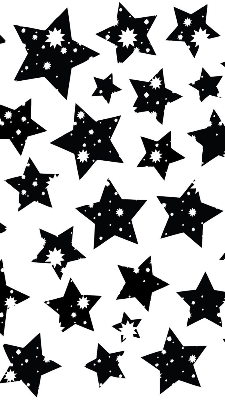 Stelle nere pattern, 750x1334 Verticale, iPhone Pro Max